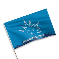 Dresdner Eislöwen - Fan Fahne - Skyline - 150x100cm