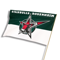 Starbulls - Stockfahne - Star-Logo - grün-weiss - 45x30cm