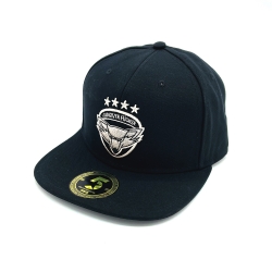 Lausitzer Füchse - KIDS Flat-Cap - black - Silver Logo / 55cm